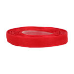 Organzaband aus 100% Polyester, 12mm breit, ROT, für Schleifen, Deko, Geschenkverpackungen, Rolle mit ca. 27 Metern