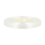 Satinband – 6 mm breit, 100 % Polyester, ca. 27 m Rolle, CREMEWEISS, für Schleifen, Deko, Geschenkverpackungen