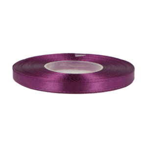 Satinband – 6 mm breit, 100 % Polyester, ca. 27 m Rolle, PURPURVIOLETT, für Schleifen, Deko, Verzierungen, Geschenkverpackungen