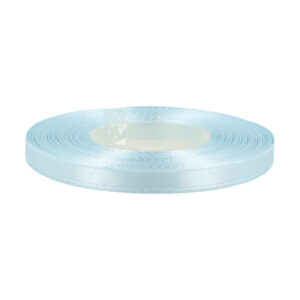 Satinband – 6 mm breit, 100 % Polyester, ca. 27 m Rolle, HELLBLAU, für Schleifen, Deko, Verzierungen, Geschenkverpackungen