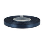 Satinband – 6 mm breit, 100 % Polyester, ca. 27 m Rolle, NACHTBLAU, für Schleifen, Deko, Verzierungen, Geschenkverpackungen