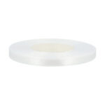 Satinband – 6 mm breit, 100 % Polyester, ca. 27 m Rolle, WEISS, für Schleifen, Deko, Verzierungen, Geschenkverpackungen