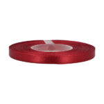 Satinband – 6 mm breit, 100 % Polyester, ca. 27 m Rolle, BORDEAUXROT, für Schleifen, Deko, Verzierungen, Geschenkverpackungen
