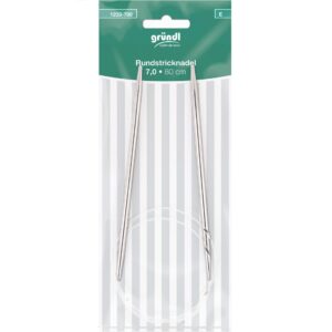 Gründl Rundstricknadeln, 7.0mm, Metall mit Kunststoffseil 80cm