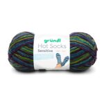 Wolle Gründl / Hot socks sensitive (07) - VEGANE Sockenwolle,100g, 4-fädig, petrol-blau-graubeige