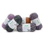 Wolle Gründl / Hot socks sensitive (08) - VEGANE Sockenwolle,100g, 4-fädig, schwarz-grau-beige – Bild 3