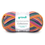 Set 300g Sockenwolle 4-fach, Wolle Gründl COLLEZIONE im günstigen 3er-Pack: 3 Knäuel zu je 100g in ausgesucht fröhlichen Farbkombinationen – Bild 3