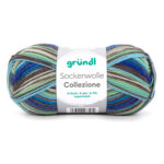 Set 300g Sockenwolle 4-fach, Wolle Gründl COLLEZIONE im günstigen 3er-Pack: 3 Knäuel zu je 100g in ausgesucht fröhlichen Farbkombinationen – Bild 4