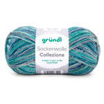 Set 300g Sockenwolle 4-fach, Wolle Gründl COLLEZIONE im günstigen 3er-Pack: 3 Knäuel zu je 100g in schicken Blautönen – Bild 4
