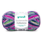 Set 300g Sockenwolle 4-fach, Wolle Gründl COLLEZIONE im günstigen 3er-Pack: 3 Knäuel zu je 100g in ausgesucht fröhlichen Farbkombinationen – Bild 5