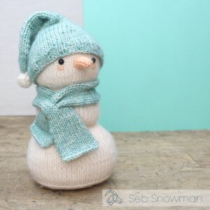 DIY-Strickset "Seb Schneemann", Strick-Kit, Materialpackung, Strickpaket, Handarbeitsset, DIY-Kit