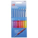 PRYM Wollhäkelnadel Set, Softgriff, 8 Häkelnadeln in den Stärken 2-6mm