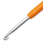 PRYM Wollhäkelnadel 5,0 mm, Soft-Griff, 14 cm, Grifffarbe: Goldgelb – Bild 2