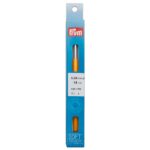 PRYM Wollhäkelnadel 5,0 mm, Soft-Griff, 14 cm, Grifffarbe: Goldgelb – Bild 3