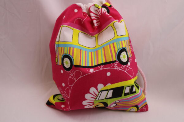 DIY-Häkelset, Geschenkset "Retro-Bus" blau oder rot mit Häkelnadel und Projekttasche Gr. S; Materialpackung, Häkelpaket, Handarbeitsset – Bild 6