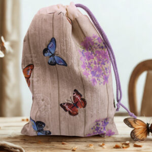 Projekttasche, Projektbeutel, Handarbeitstasche, Stricktasche "Schmetterlinge", Größe M