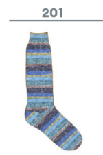 Set 300g Sockenwolle 4-fach, Wolle Gründl COLLEZIONE im günstigen 3er-Pack: 3 Knäuel zu je 100g in schicken Blautönen – Bild 6