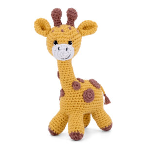 DIY-Häkelset "Giraffe Gina", Günstiges Einsteigerset von Wolle Gründl, Häkelkit, Materialpackung, Häkelpaket, Handarbeitsset, DIY-Kit