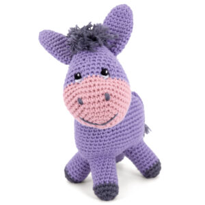 DIY-Häkelset "Esel Eddy", Günstiges Einsteigerset von Wolle Gründl, Häkelkit, Materialpackung, Häkelpaket, Handarbeitsset, DIY-Kit