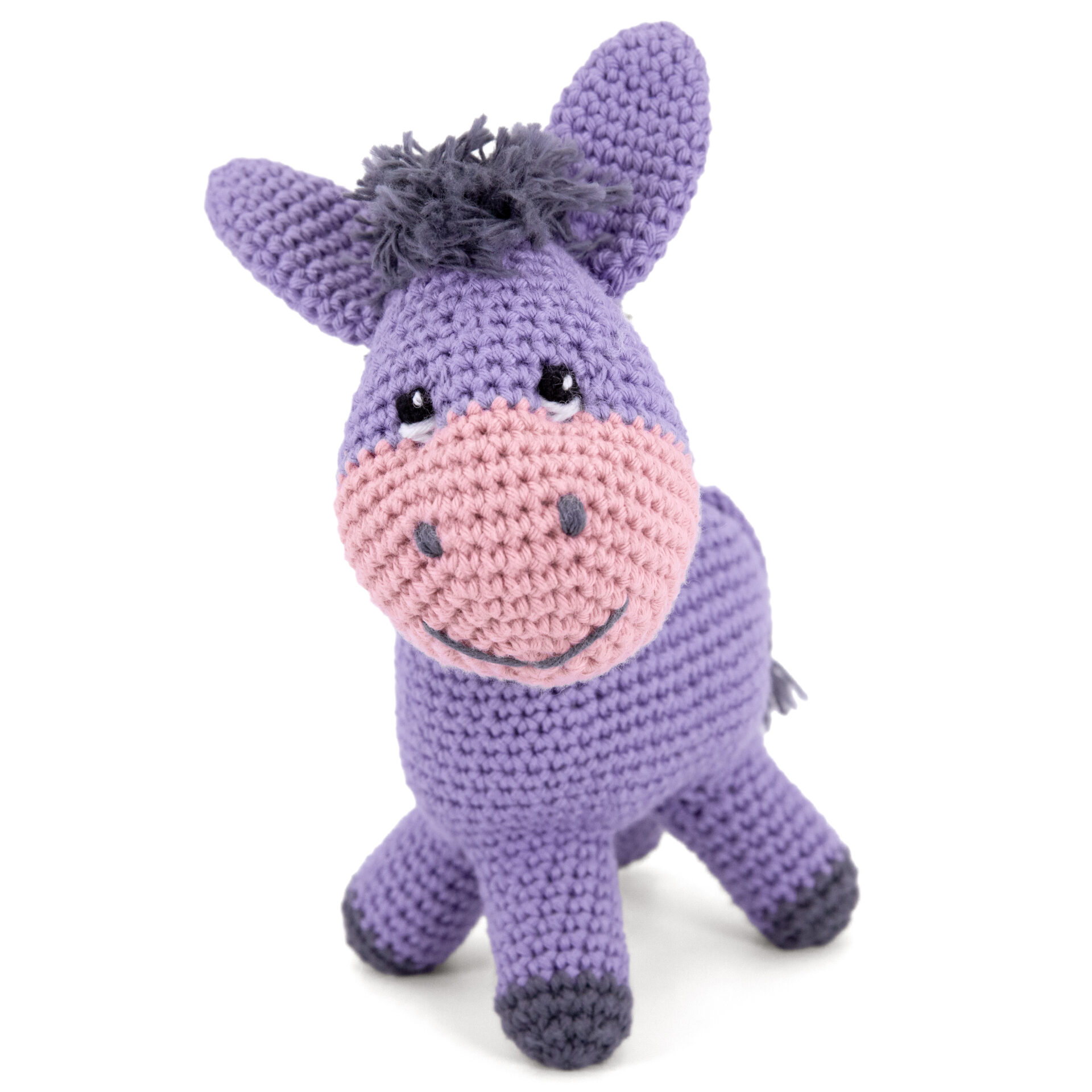 6092-06__Häkeltier_Esel_a DIY-Häkelset "Esel Eddy", Günstiges Einsteigerset von Wolle Gründl, Häkelkit, Materialpackung, Häkelpaket, Handarbeitsset, DIY-Kit