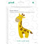 Bastelset / Nähset für Kinder "Giraffe" - Wolle Gründl Bastelpack mit komplettem Zubehör, Mitbringsel, für Kindergeburtstag, Adventskalender