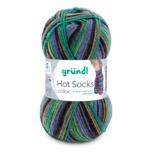 Wolle Gründl / Hot socks color ENGLISH GREEN TEA (405) - Sockenwolle 50g, 4-fädig