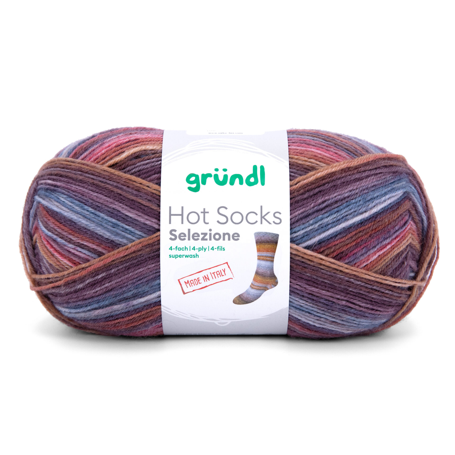 Hot_Socks_Selezione_4-fach_EK_rgb_118 Wolle Gründl / Selezione (118) - Sockenwolle 100g, 4-fädig