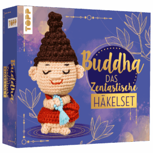 DIY-Häkelset "Buddha" ; Buddha - Das ZEN-tastische Häkelset Anleitung, Garn , Häkelnadel und Zubehör für einen Buddha zum Selber-Häkeln.