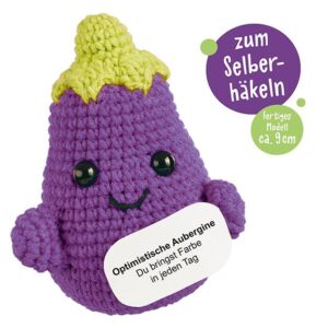 Emotional Support Veggies Häkelset Aubergine