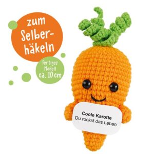 DIY-Häkelset "Karotte" Emotional Support Veggies Häkelset inkl. Anleitung und komplettem Material