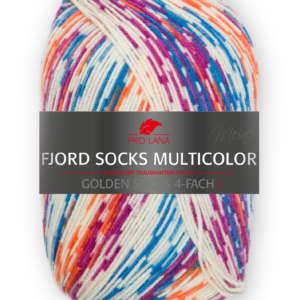 Pro Lana / Golden socks FJORD SOCKS MULTICOLOR (485) - Sockenwolle 100g, 4-fädig, für Nadelstärke 2.5 - 3.0 mm