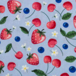 Kinderstoff / Patchworkstoff / Baumwoll-Webware / Fruits - Erdbeeren und Kirschen – Bild 3