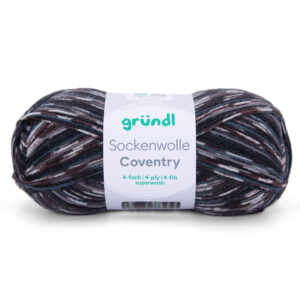 Wolle Gründl / Coventry (03) - Sockenwolle 100g, 4-fädig - 75% Schurwolle, 25% Polyamid, für Nadelstärke 2,5-3,0mm