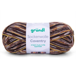 Wolle Gründl / Coventry (05) - Sockenwolle 100g, 4-fädig - 75% Schurwolle, 25% Polyamid, für Nadelstärke 2,5-3,0mm