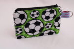 Kleine Kinder-Geldbörse/ Kinder Portemonnaie/ Geldbeutel "Fußbälle", mit Reißverschluss und Schlüsselring – praktisch, leicht und handlich – Bild 3