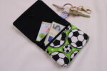 Kinder-Geldbeutel "Fußbälle" mit Reißverschlussfach, Steckfach und Schlüsselring, optional mit Klarsichtfach, Geldbörse, Minibörse, Portemonnaie – Bild 5