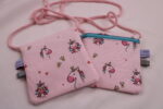 Kinder-BRUSTBEUTEL "Einhorn-Prinzessin" mit Reißverschluss und Reflektorfähnchen; Brusttasche, Geldbörse, Geldbeutel