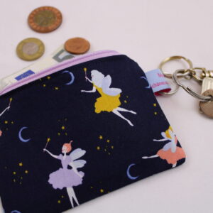 Kleine Kinder-Geldbörse/ Kinder Portemonnaie/ Geldbeutel "Verzaubert", mit Reißverschluss und Schlüsselring – praktisch, leicht und handlich