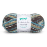 Wolle Gründl / Norwich (04) - Sockenwolle 100g, 4-fädig - 75% Schurwolle, 25% Polyamid, für Nadelstärke 2,5-3,0mm