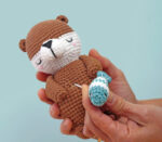 DIY-Häkelset mit Spieluhr "Musikalischer Otter" von Graine Créative, Häkelkit, Komplette Materialpackung, Häkelpaket, Handarbeitsset, DIY-Kit