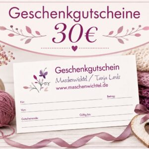 Geschenkgutschein für den Maschenwichtel-Shop im Wert von 30€