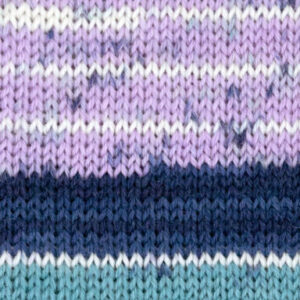 Wolle Gründl / Hot socks color (03) lavendel-nachtblau-eisblau-naturweiß - Sockenwolle 50g, 4-fädig, für Nadeln 2.5 - 3.0mm