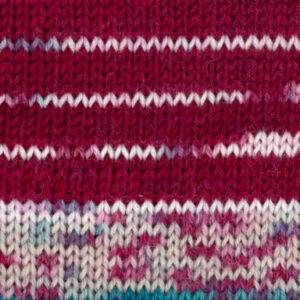 Wolle Gründl / Hot socks color (11) bordeaux-petrol-beere-creme - Sockenwolle 50g, 4-fädig, für Nadeln 2.5 - 3.0mm