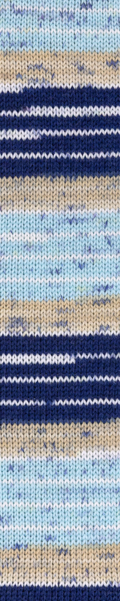 Wolle Gründl / Hot socks color (04) hellblau-creme-marine-weiss - Sockenwolle 50g, 4-fädig, für Nadeln 2.5 - 3.0mm – Bild 2