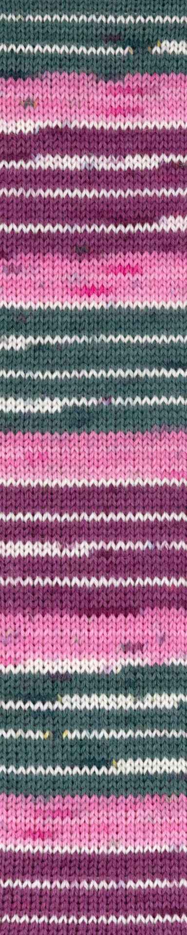 Wolle Gründl / Hot socks color (06) tannengrün-pink-beere-creme - Sockenwolle 50g, 4-fädig, für Nadeln 2.5 - 3.0mm – Bild 2