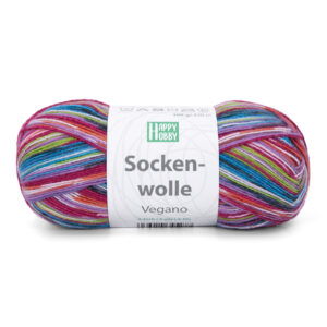 Happy Hobby VEGANO (03) - vegane, schurwollfreie Sockenwolle, 100g, 4-fädig, für Nadeln 2.5 - 3.0mm