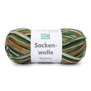 Happy Hobby VEGANO (06) - vegane, schurwollfreie Sockenwolle, mit Bambusviskose, 100g, 4-fädig, für Nadeln 2.5 - 3.0mm