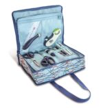 PRYM All-in-one Handarbeitstasche Blue Birds – für Näh-, Strick- & Häkelzubehör, ohne Inhalt