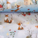 Kinderstoff / Baumwoll-Webware / "Tim" - Kleiner Fuchs; 100% Baumwolle – Bild 2