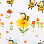 Kinderstoff / Baumwoll-Webware / "Tim" - Bienen; 100% Baumwolle – Bild 2
